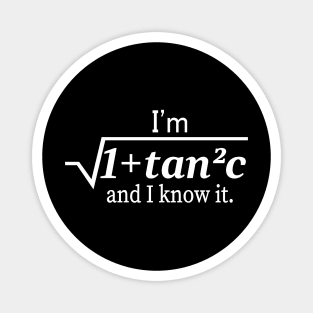 I'm Sqrt[1 + tan2 (c)] And I Know It Funny Math Magnet